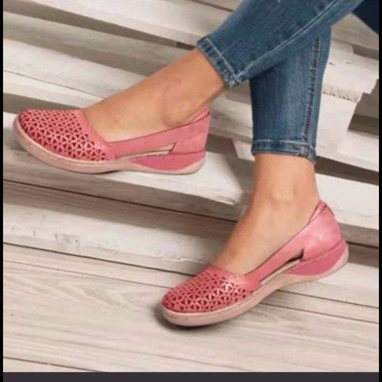 Dame Komfortable Ballerinas med åndbart overmateriale Stilla