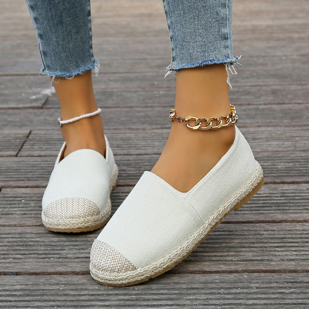 Dame Espadrillos med holdbar jute-sål og enkelt design Stilla