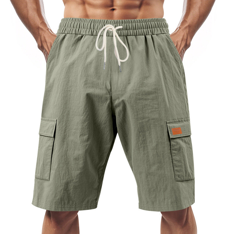 Herrer praktiske Cargo-Shorts med elastisk talje og sidelommer Stilla