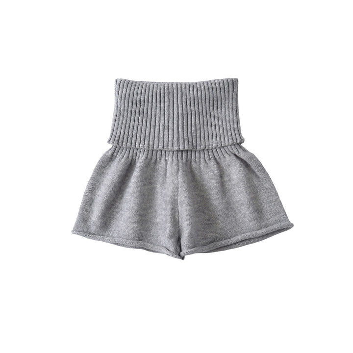 Dame Strik-Shorts med høj talje og feminin A-linje Stilla