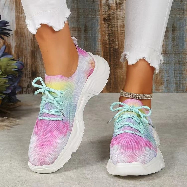 Dame mode Sneakers med blomsterdesign og polstret sål Stilla