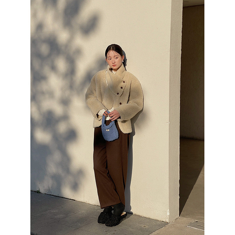 Damer casual fleecejakke med oversized snit og smart krave Stilla