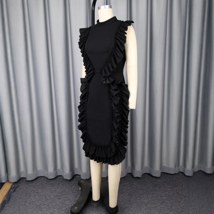 Dame Designer Kjole med Ruffles detaljer Skovae
