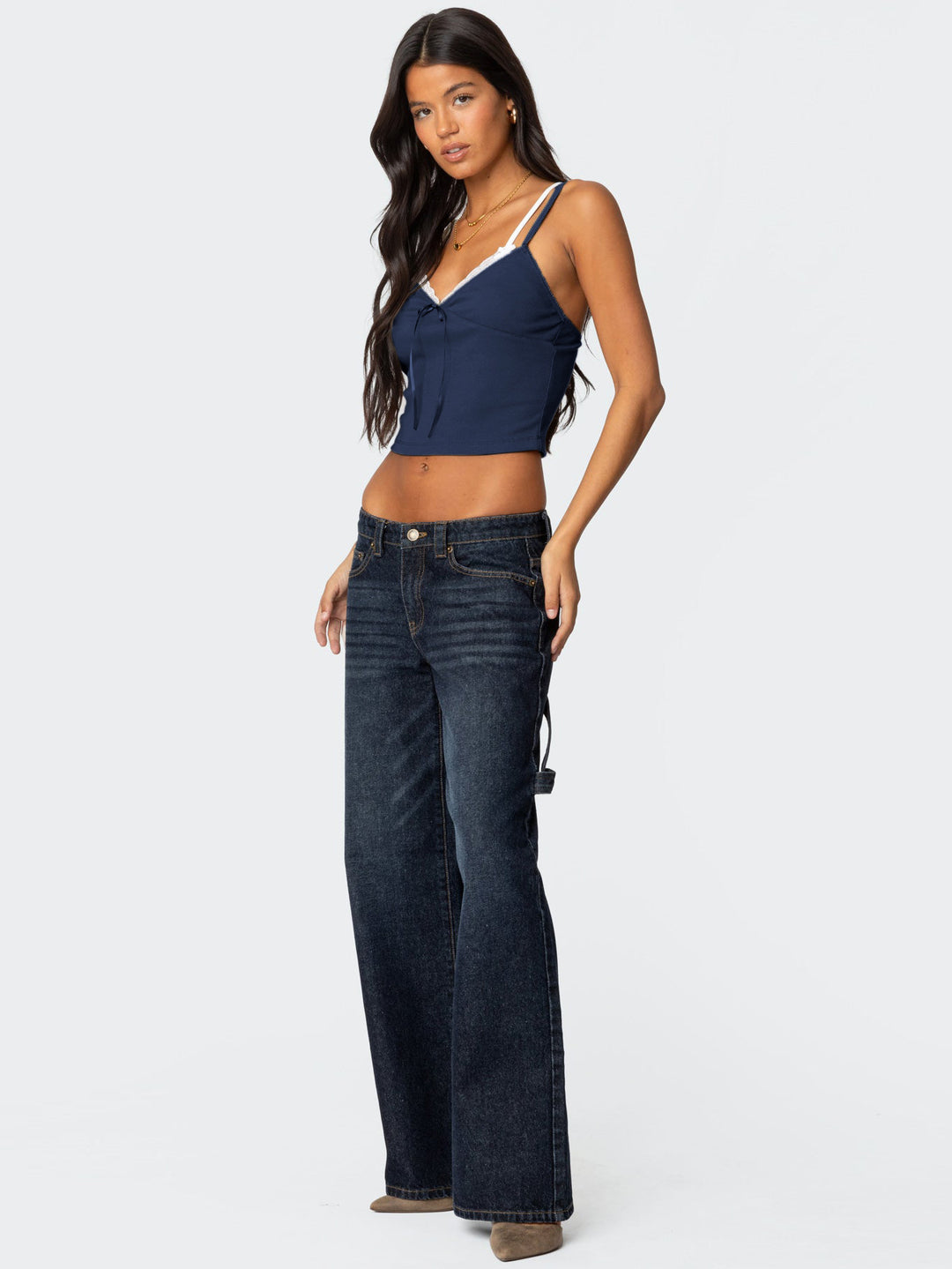 Damer Raffineret Bustier top med sart Blonder Stilla
