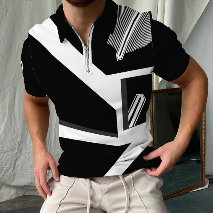 Stilfuldtternet Kortærmet Polo-Shirt til Herrer Stilla