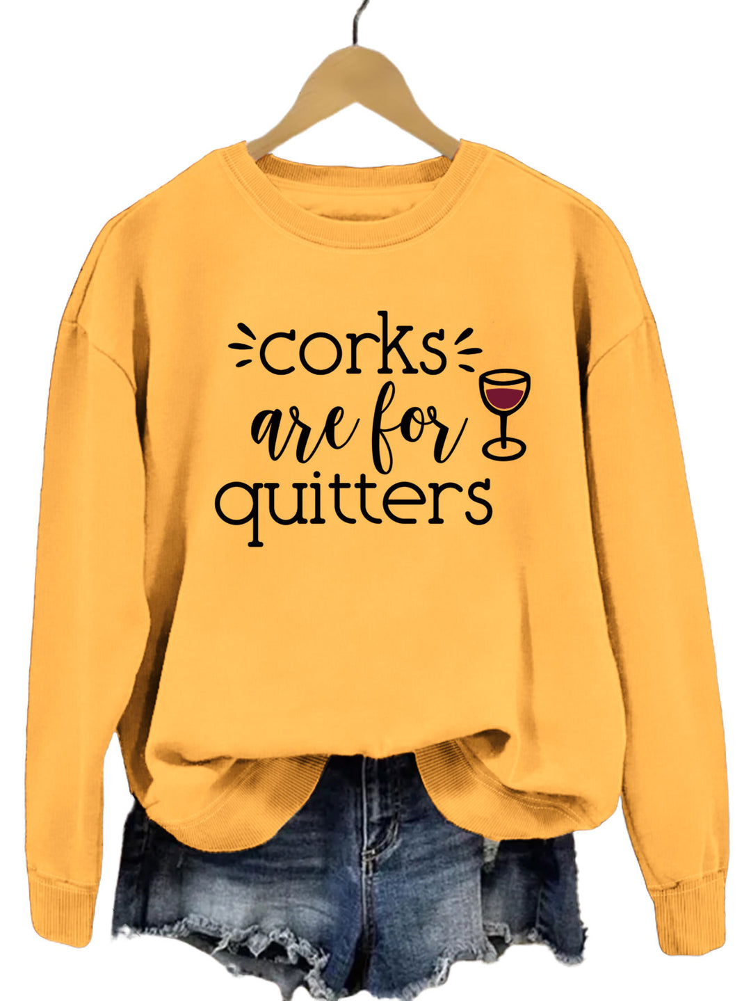 Kvinders sweatshirt med kreativt slogan og afslappet snit Stilla