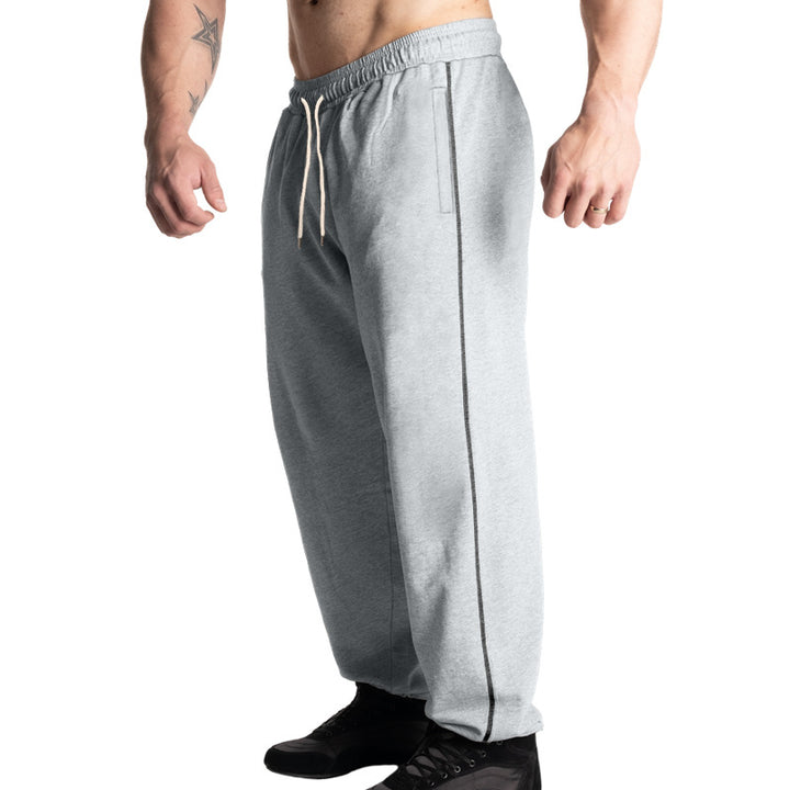 Herrer casual sweatpants med sidelæne dekorative striber og elastisk liv Stilla