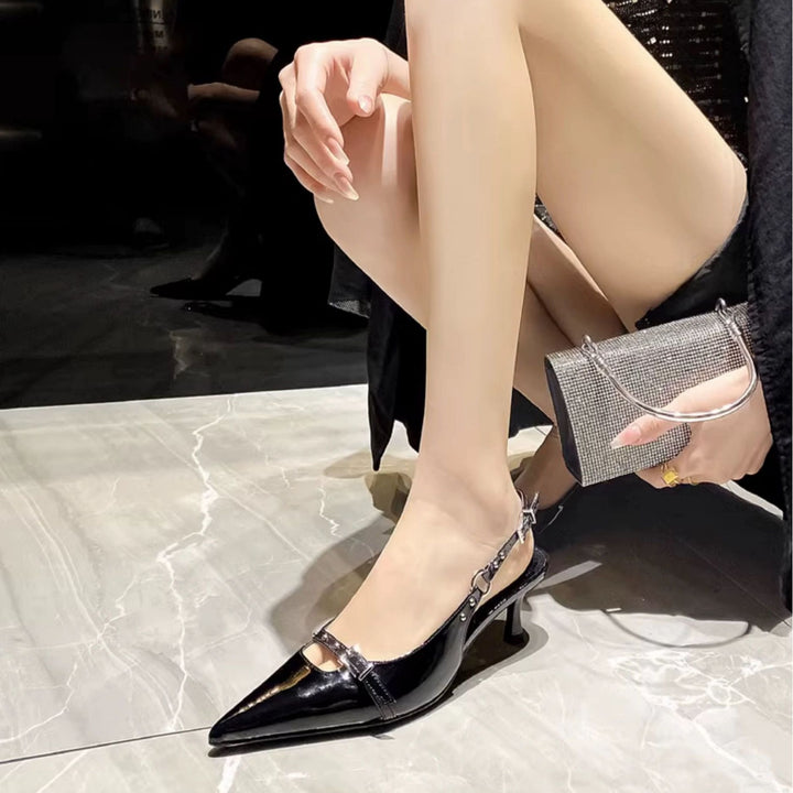 Damer Elegante Slingback Pumps med dekorativt spænde-detail Stilla