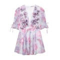 Femme Floral Rynkekjole Stilla