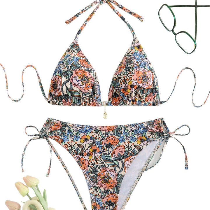 Dame blomster mønster bikini sæt Skovae