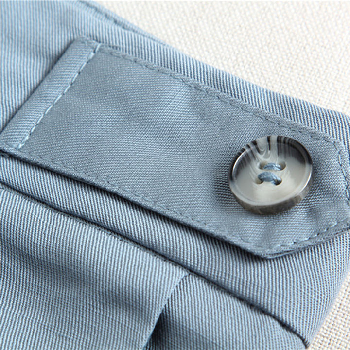 Dame brede linned-shorts med elegante folder og sidelommer Stilla