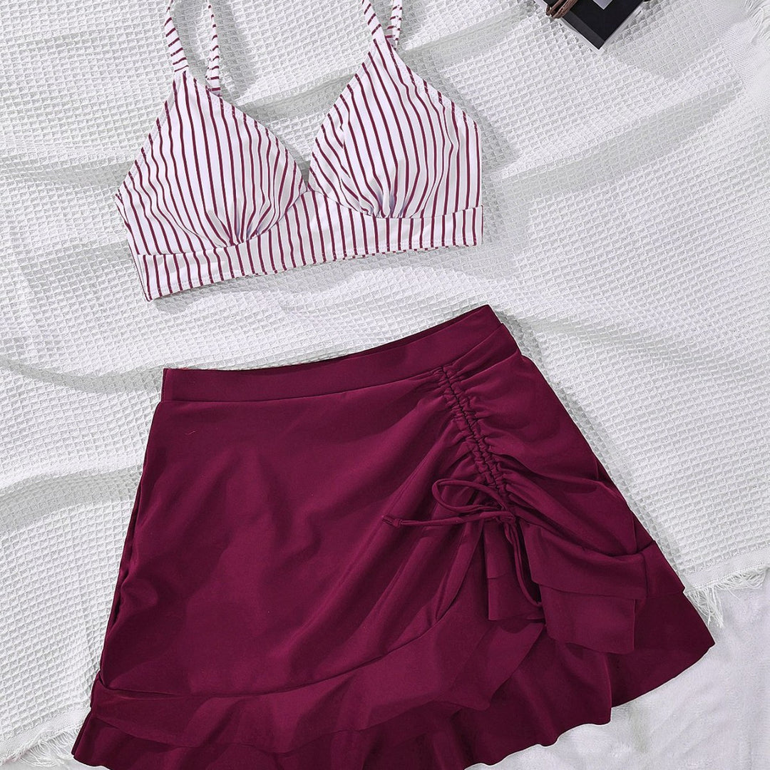Dame bikini top med elegant bralette snit og moderne volang Skovae