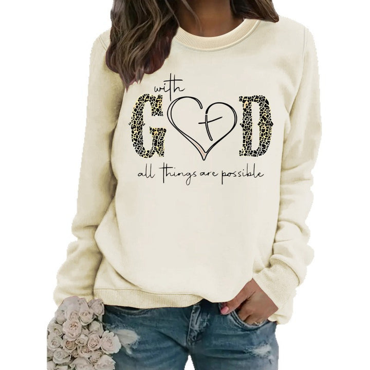 Kvinders sweatshirt med kreativt mode design og motiverende budskab Stilla