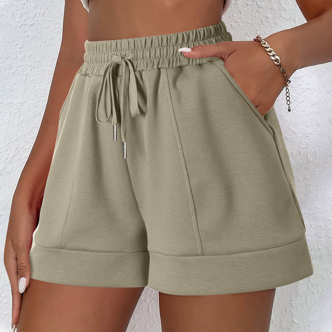 Dame sporty fritids shorts med elastisk linning og praktiske lommer Stilla