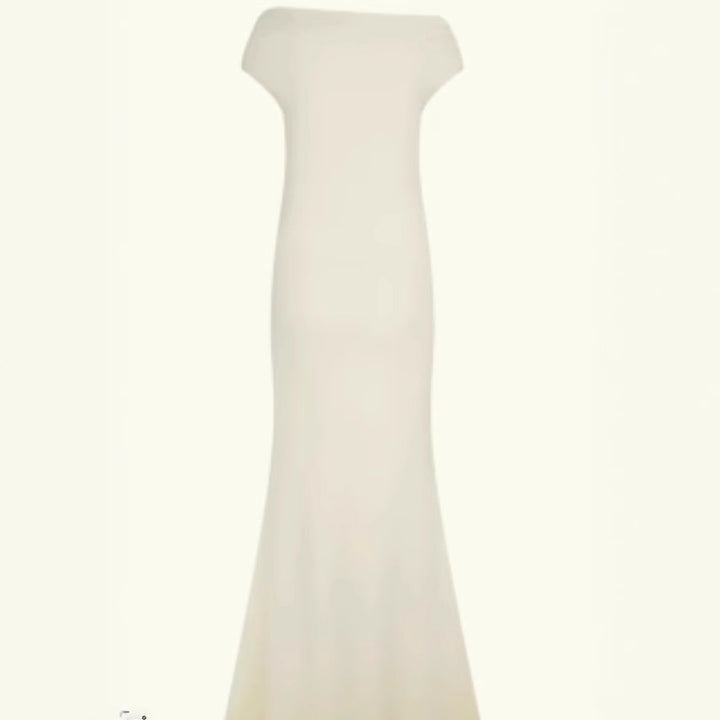 Damer Elegant Off-Shoulder-Maxi-Kjole i luksuriøs skæring Skovae