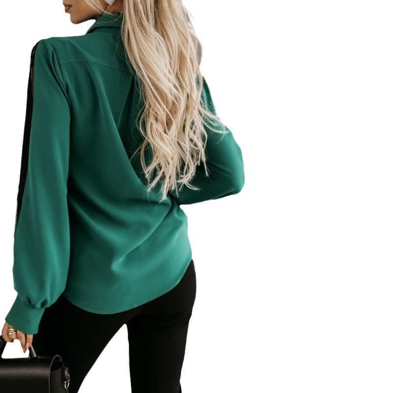 Damer elegance Bluse med spidsærmer Stilla