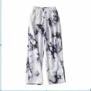 Dame casual jersey bukser med lav talje og trendy tie-dye design