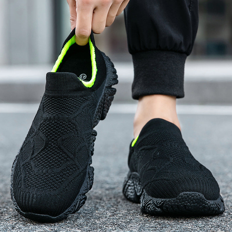 Femme Slip-On Strik-Athletik-Sneaker med åndbart design Stilla