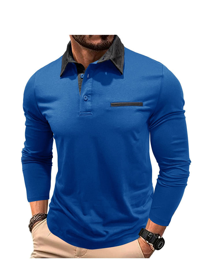 Herrer Langærmet Poloshirt Stilla