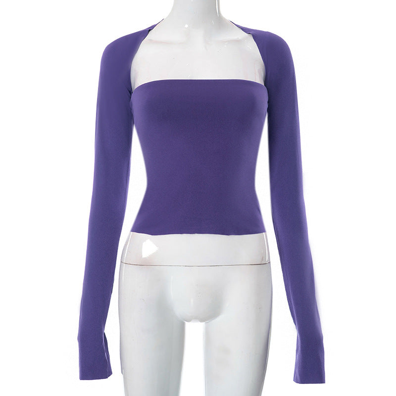 Femme Chic Udbredt Langærmet T-shirt Stilla