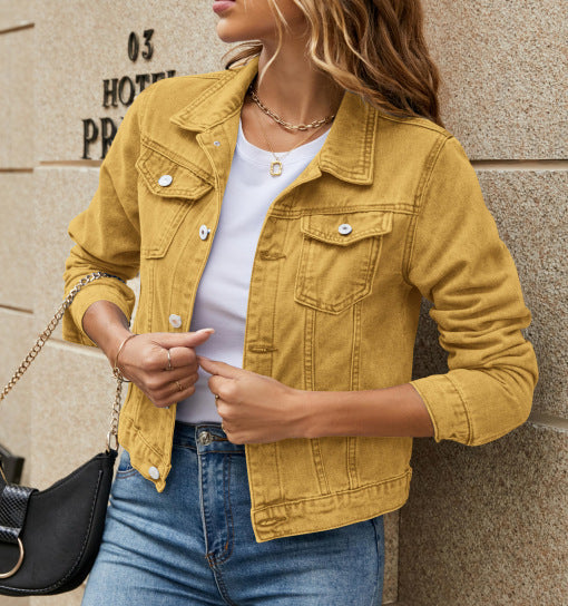 Dame Casual Denimjakke med struktureret snit Stilla
