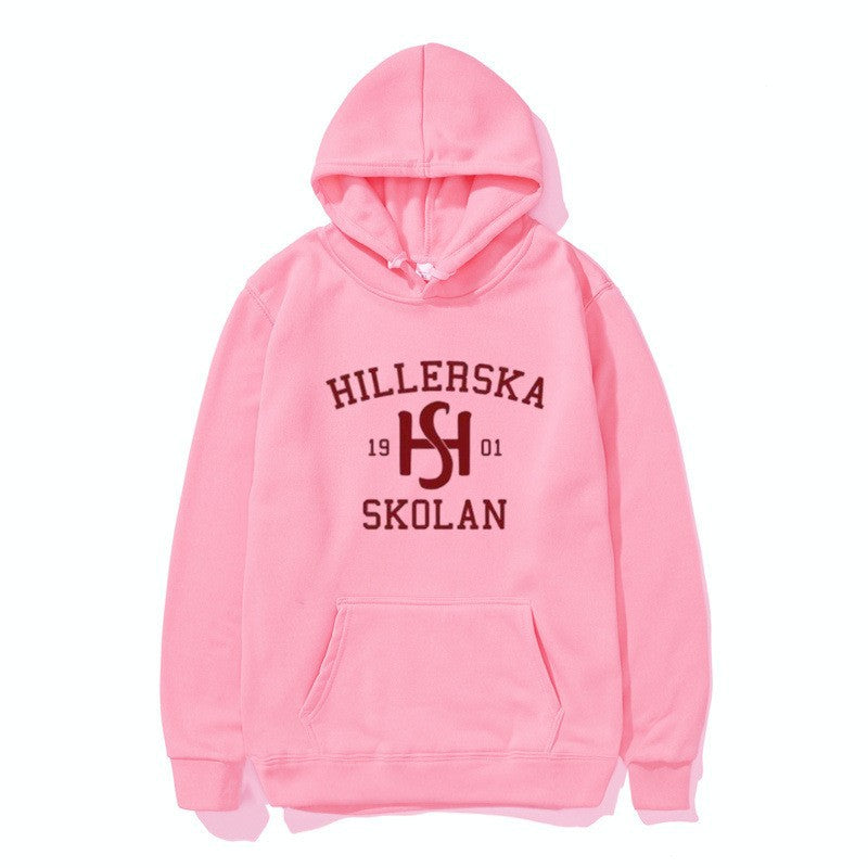 Kvinders hætte sweatshirt med klassisk skolemotiv og hyggelig indvendig for.