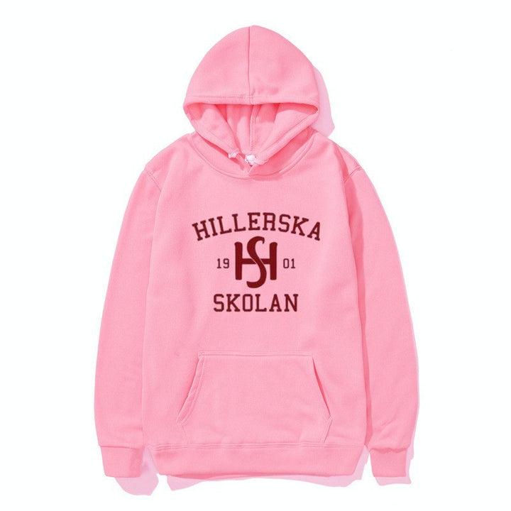 Kvinders hætte sweatshirt med klassisk skolemotiv og hyggelig indvendig for.