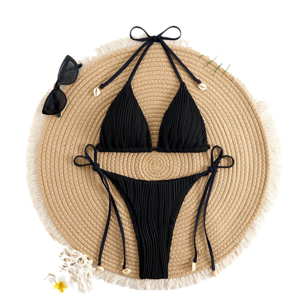 Dame Rib High-Cut Bikini Sæt Stilla