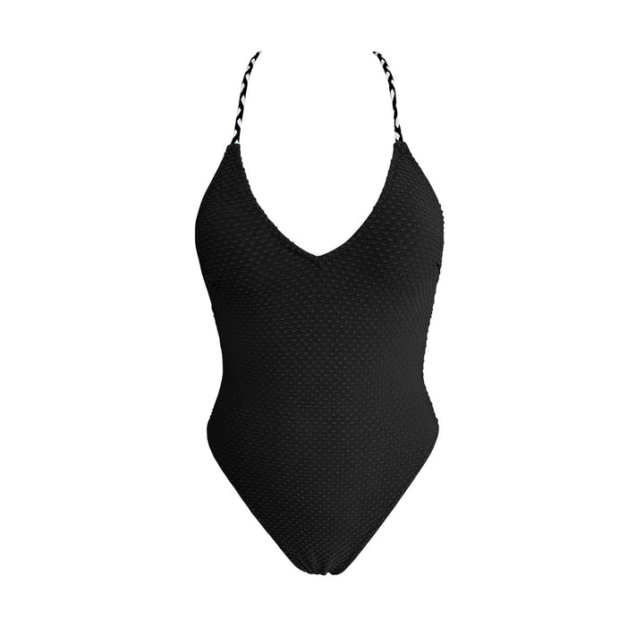 Dame Én-delt Badedragt med raffineret ribdesign Skovae