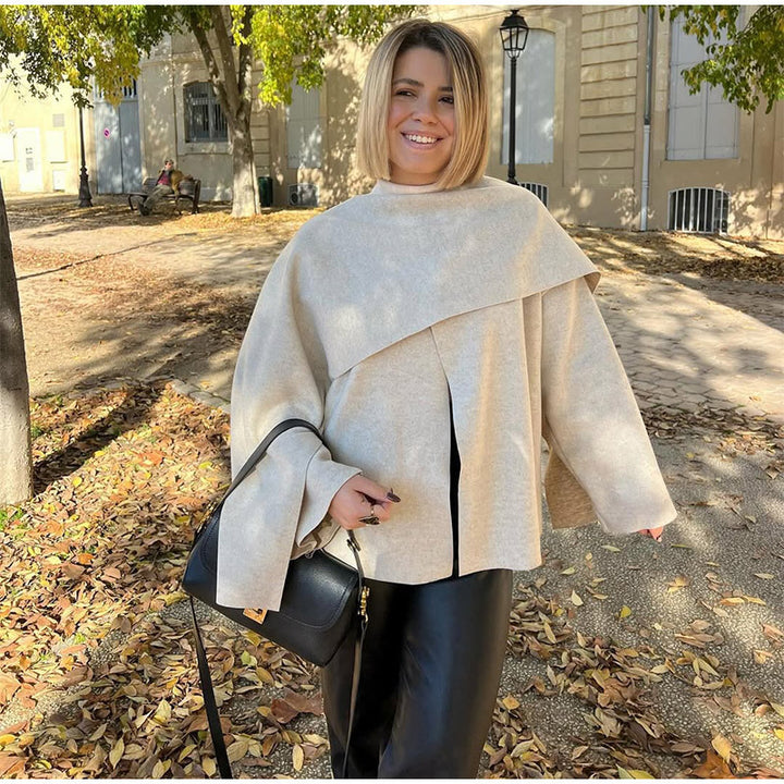 Dame Løs Oversized Strikjakke Stilla