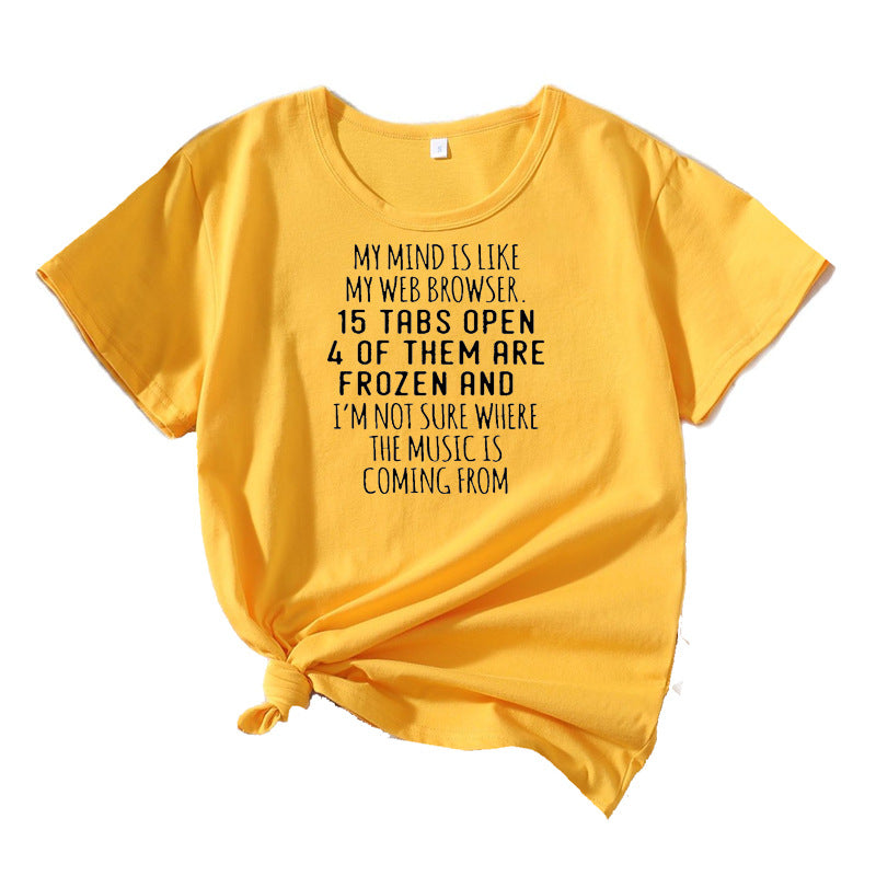 Dame Casual Komedie Grafik T-shirt Stilla
