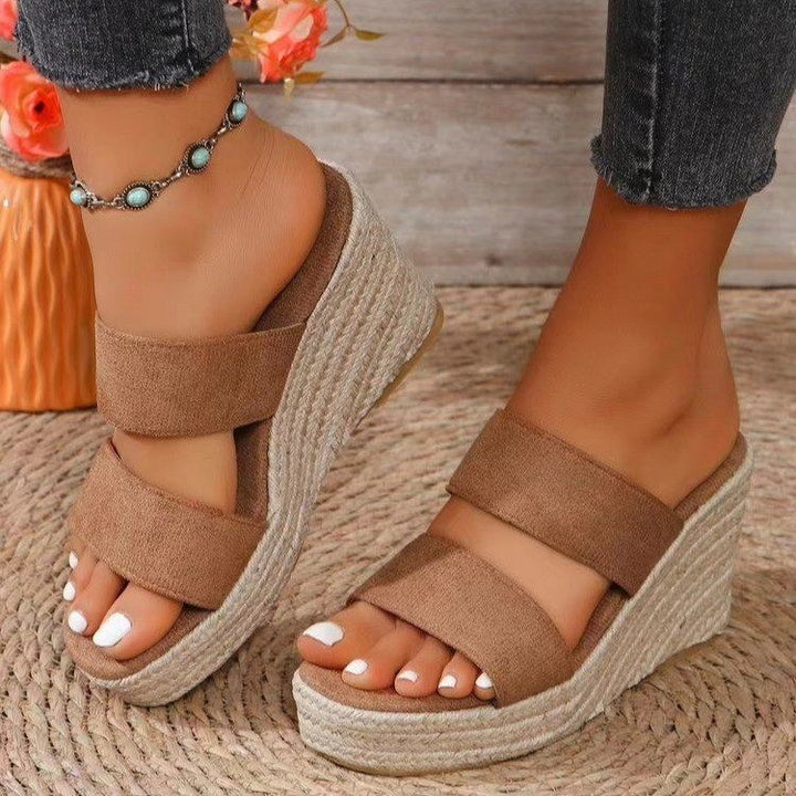 Dame Wedge Sandaler med brede remme og skridsikre såler Stilla