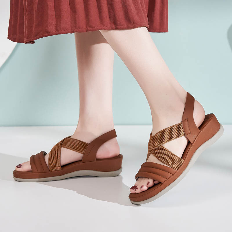 Dame komfortsandaler med ergonomisk design og elastiske stropper Stilla