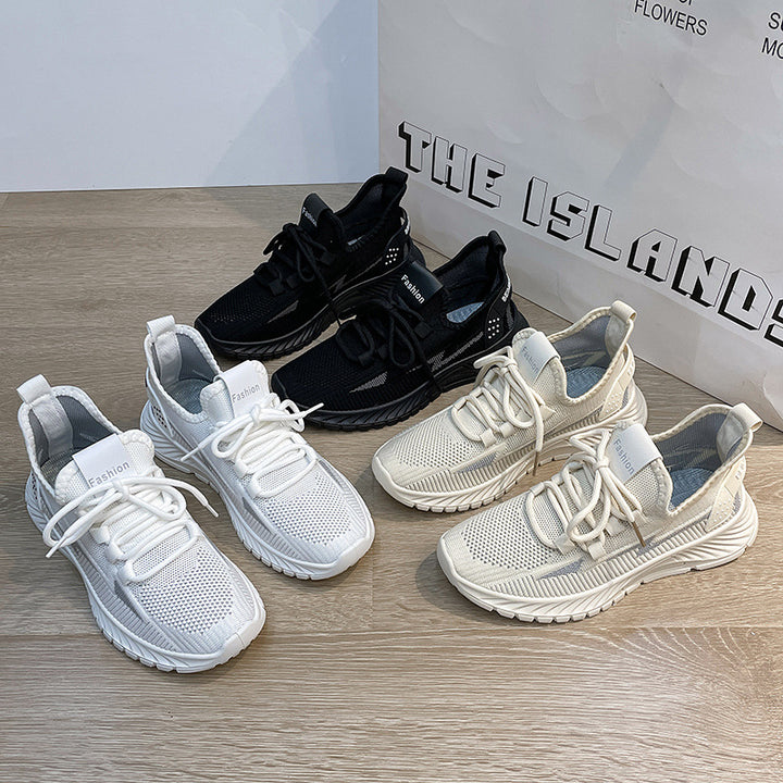 Dame Luftige Sport Sneakers med elastisk strikkonstruktion og skridsikker sål Stilla
