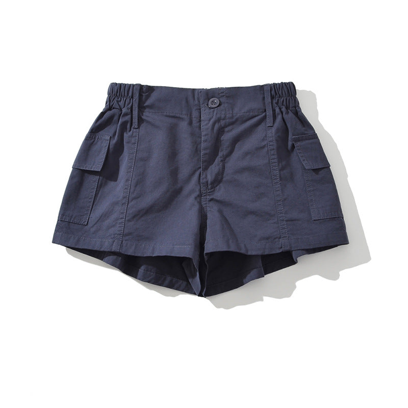 Dame fritids-shorts med praktiske cargo-lommer og elastisk liv Stilla