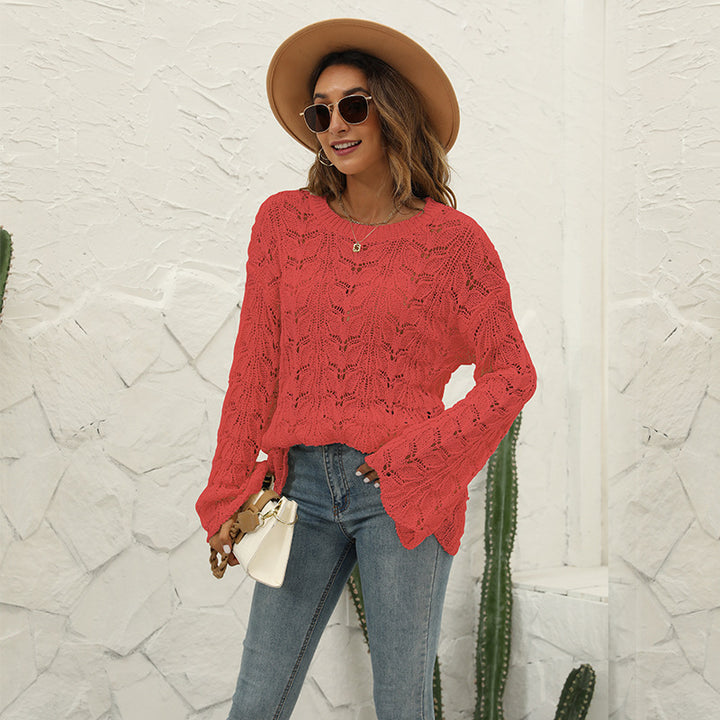 Dame Bohemian Spids Pullover Stilla