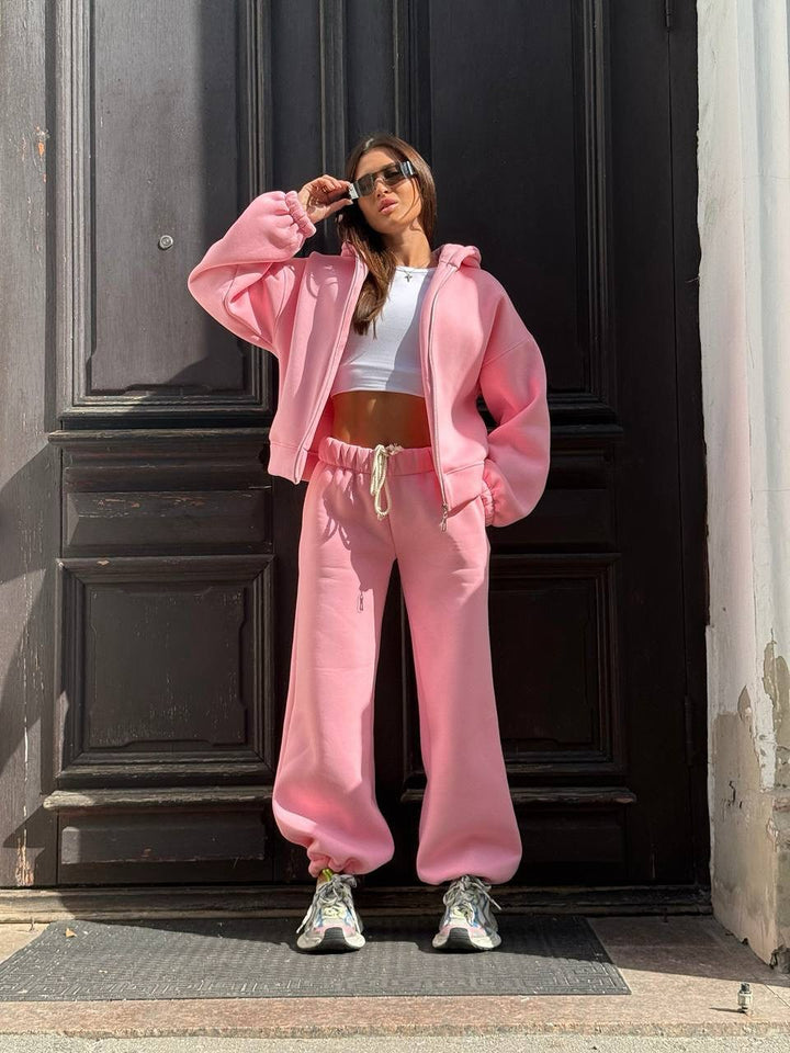 Dame tracksuit med oversized snit og hætte Skovae
