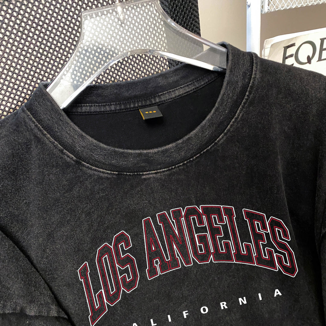 Dame Oversized T-shirt med Los Angeles tryk Stilla