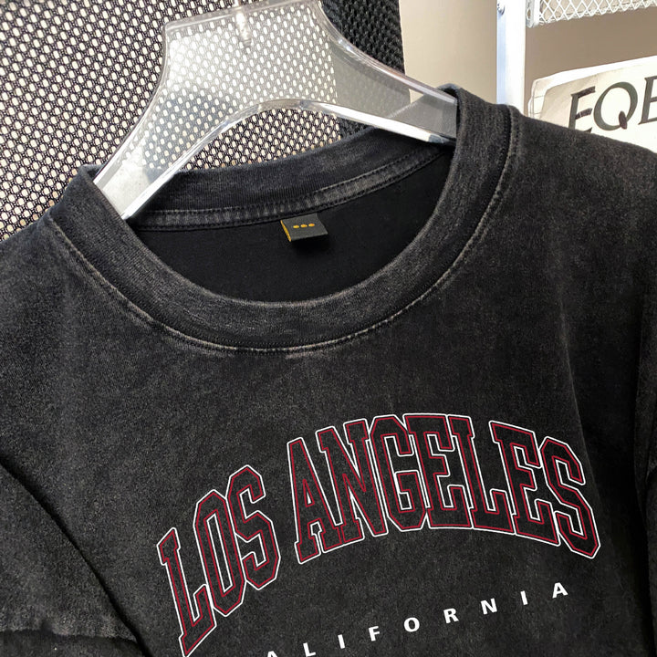 Dame Oversized T-shirt med Los Angeles tryk Stilla