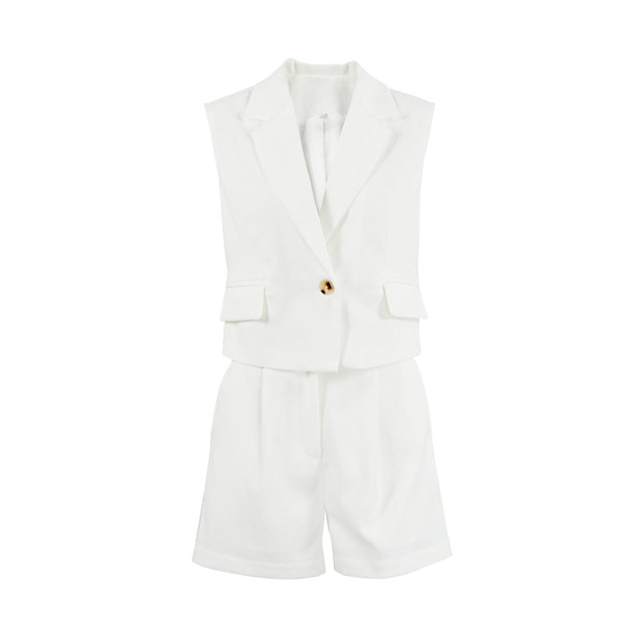 Dame sæt bestående af ærmeløs blazer og shorts Stilla