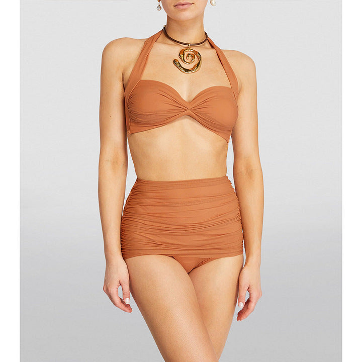 Dame badeoutfit med asymmetrisk design Skovae