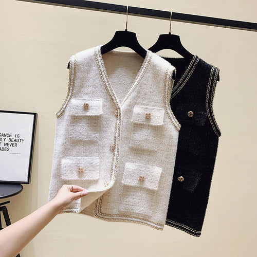 Femme Tekstureret Taske Strikveste Stilla