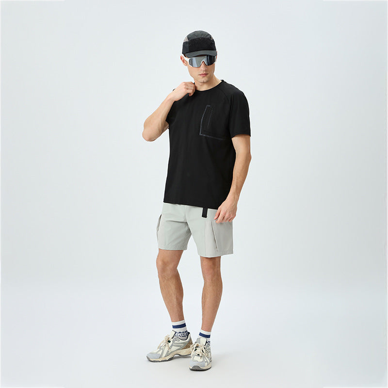 Herren Premium fritids-T-shirt med praktisk brystlomme og åndbart materiale Stilla
