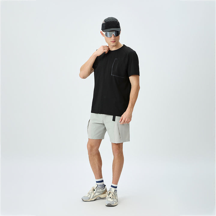 Herren Premium fritids-T-shirt med praktisk brystlomme og åndbart materiale Stilla