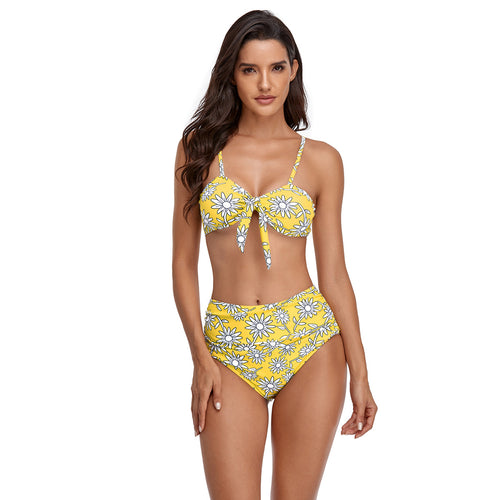Dame Højtaljet Floralprint Bikini Sæt Stilla 1750839672