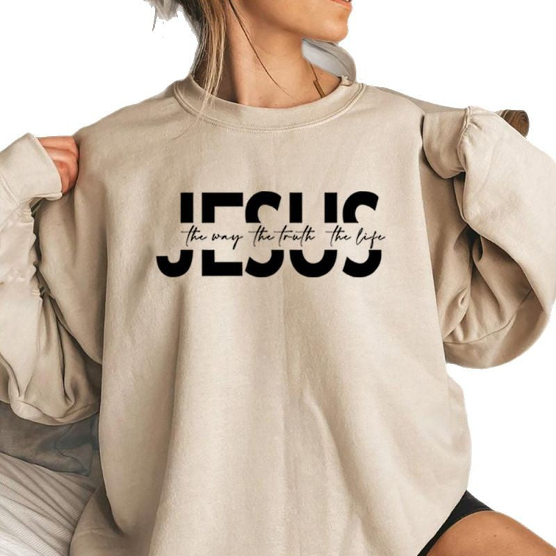 Kvinders afslappede sweatshirt med inspirerende citat og høj bærekomfort Skovae