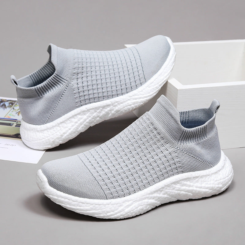 Herren Slip-On Åndbare Strik-Sneakers Stilla