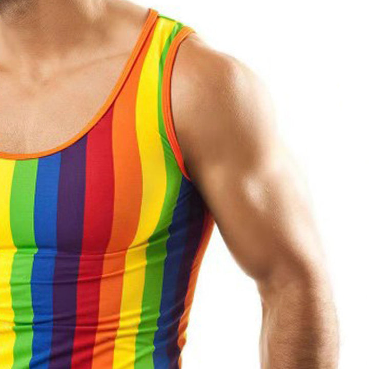 Herren nan figursyet rundhalset tanktop i strækjersey med kropsnær pasform Skovae