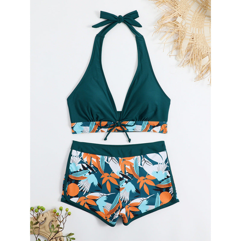 Dame Højskåret Bikini med blomsterprint detaljer og legende rygbeskyttelse Stilla