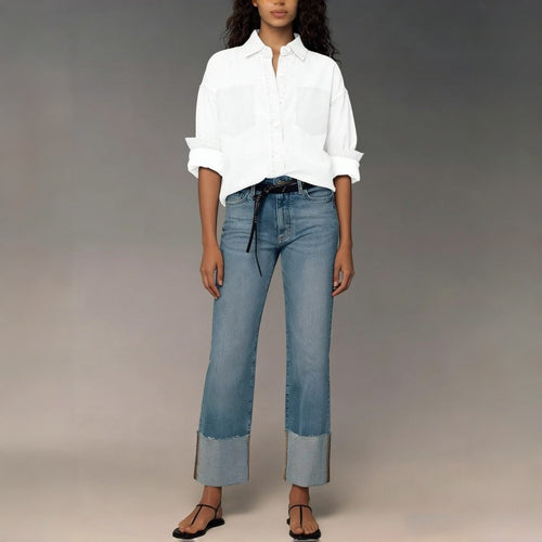 Dame Designer Jeans i moderne Boyfriend-stil med unikke detaljer. Skovae